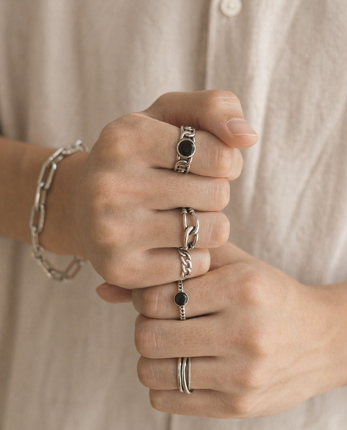 Noir Twist Ring R009［Silver.F］
