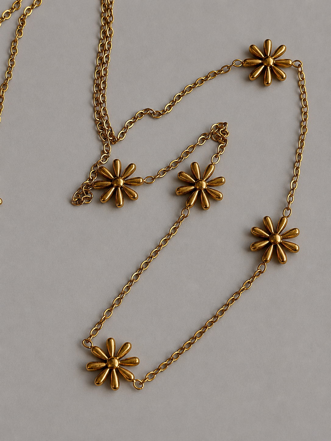 Fleurir Necklace N015 フルールネックレスN15 ゴールドフラワーネックレスのディテール