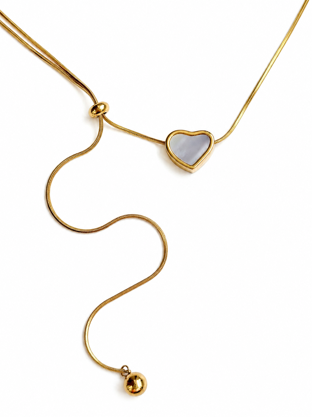 Tendre Necklace N013　タンドルネックレス　Ｎ013　ゴールドハートトップy字ネックレスのメイン画像